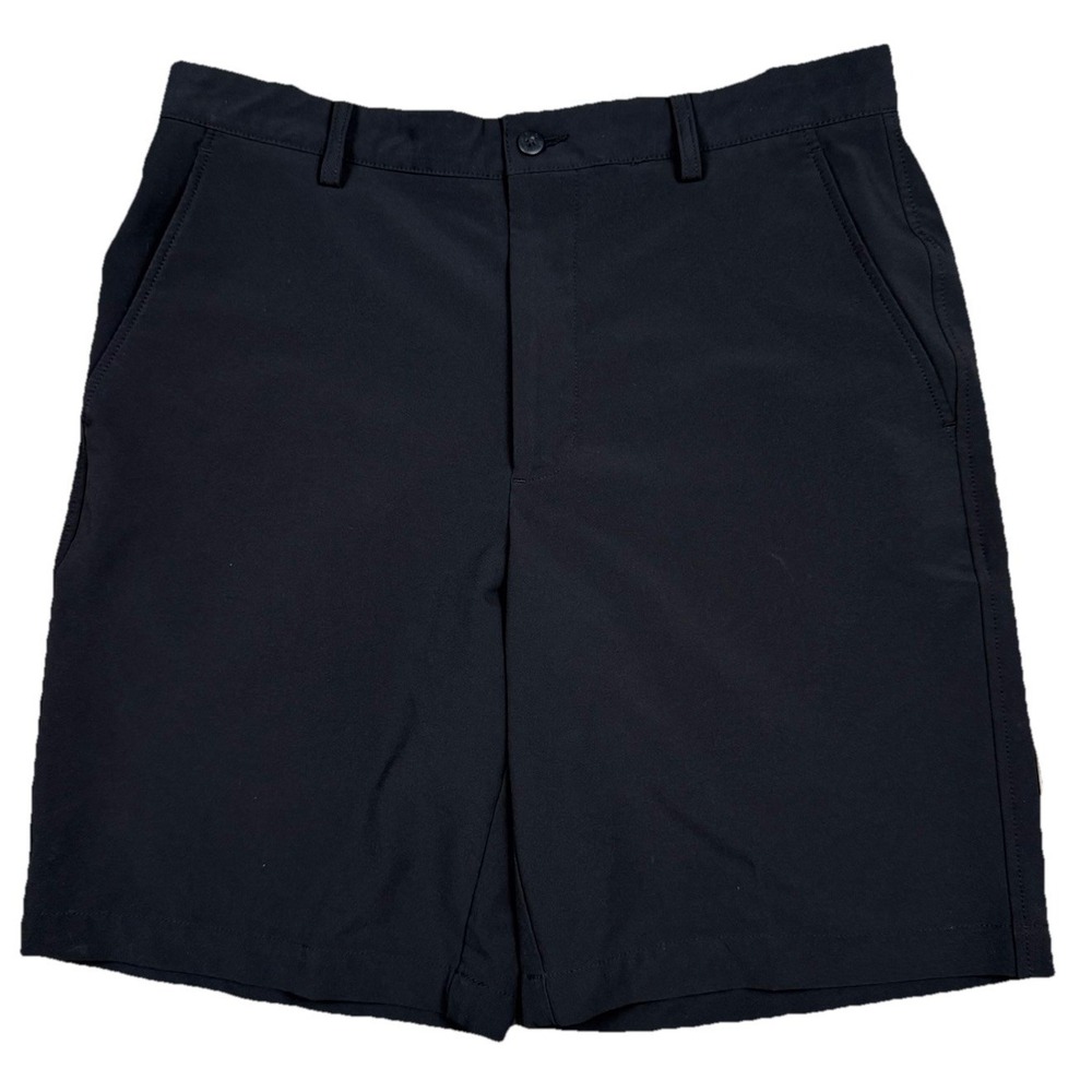 FootJoy FJ Golf Shorts Men's 34 Black Performance Chino 9" Inseam Flat Front